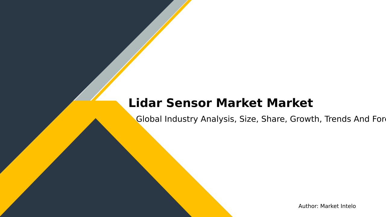 Lidar Sensor Market Research Report 2033
