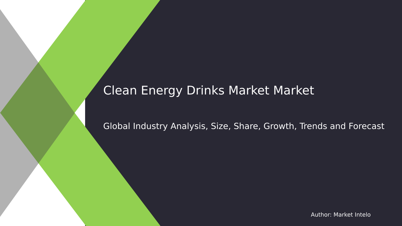 Clean Energy Drinks Market Research Report 2033