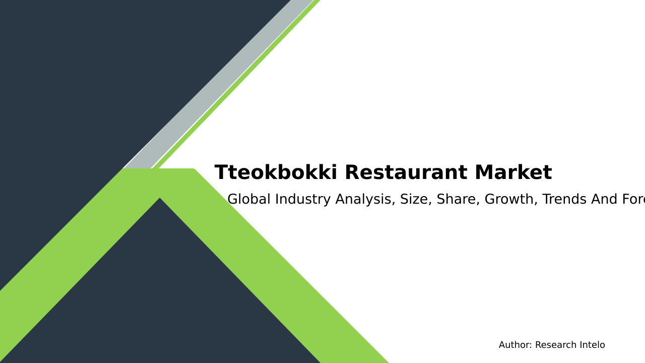 Tteokbokki Restaurant Market Research Report 2033